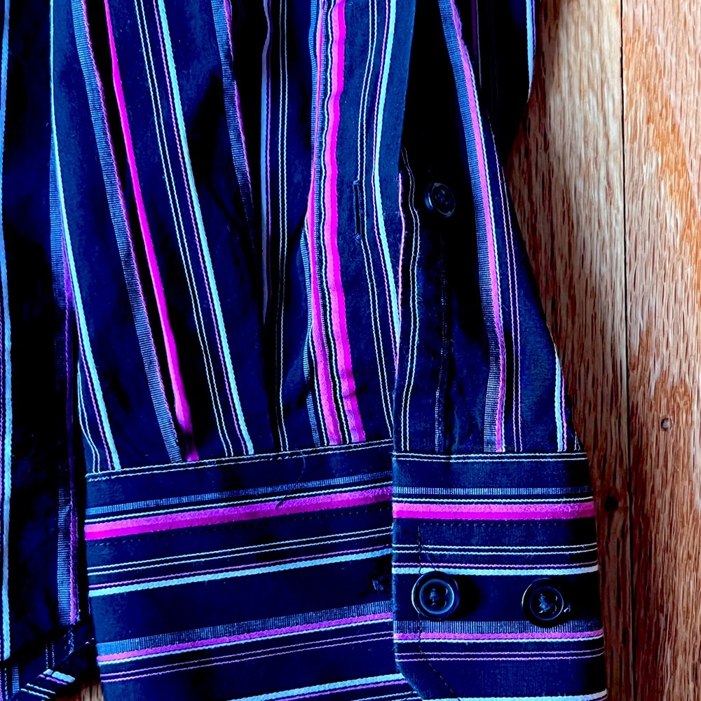 Men’s Express Fitted Stretch Cotton Awesome Colors Button Down